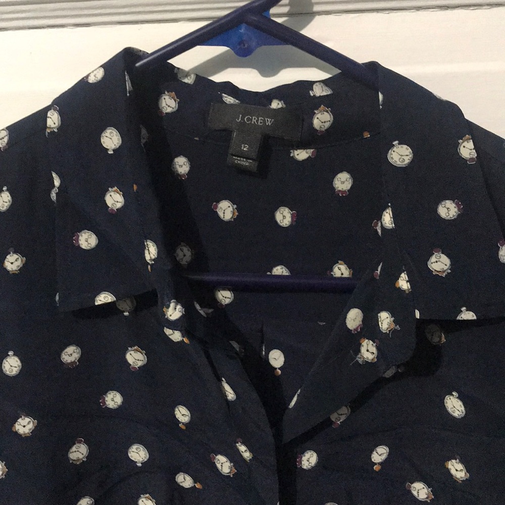 Navy J. Crew Button Up Shirt.